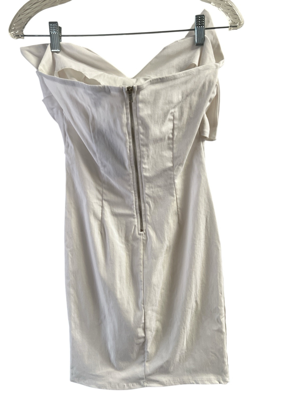Fashion Nova Bow And Arrow White Strapless Mini Dress Size S NWT