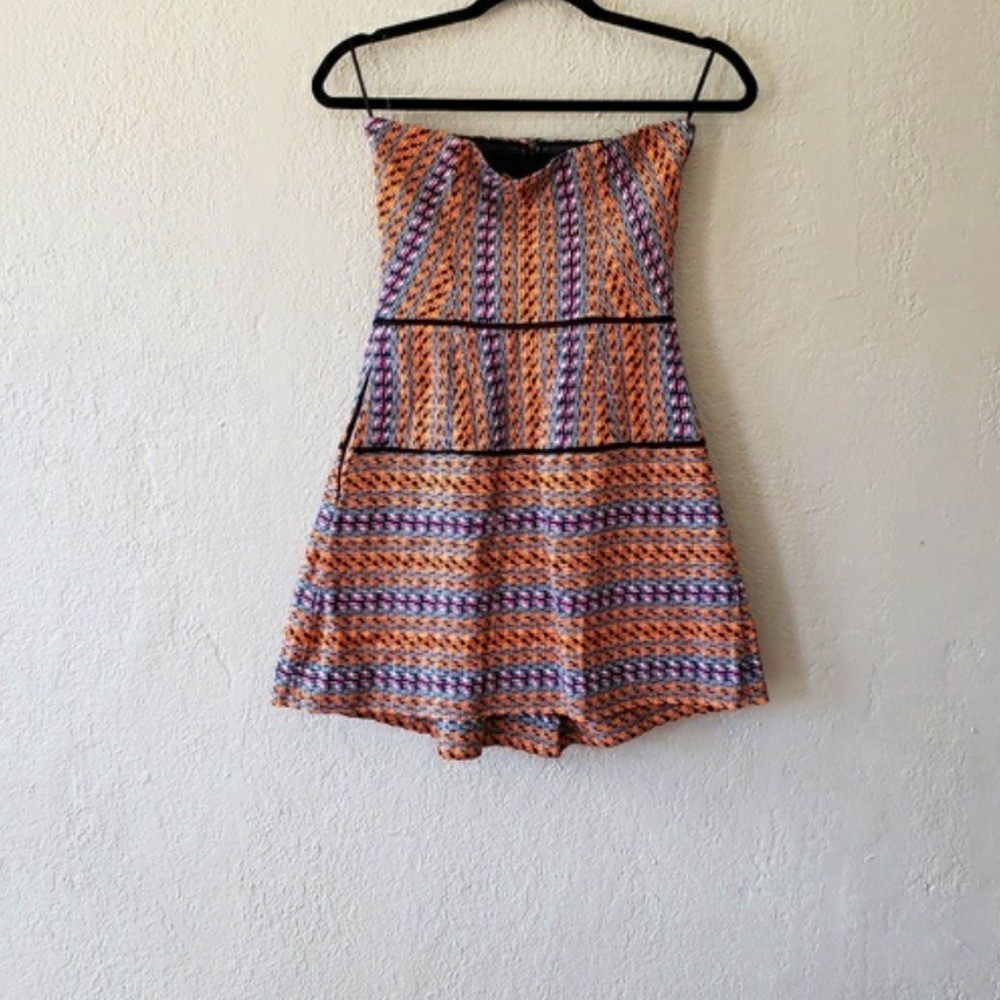 RACHEL ROY ORANGE/ GREY TRIBAL PRINT DRESS..SIZE 2