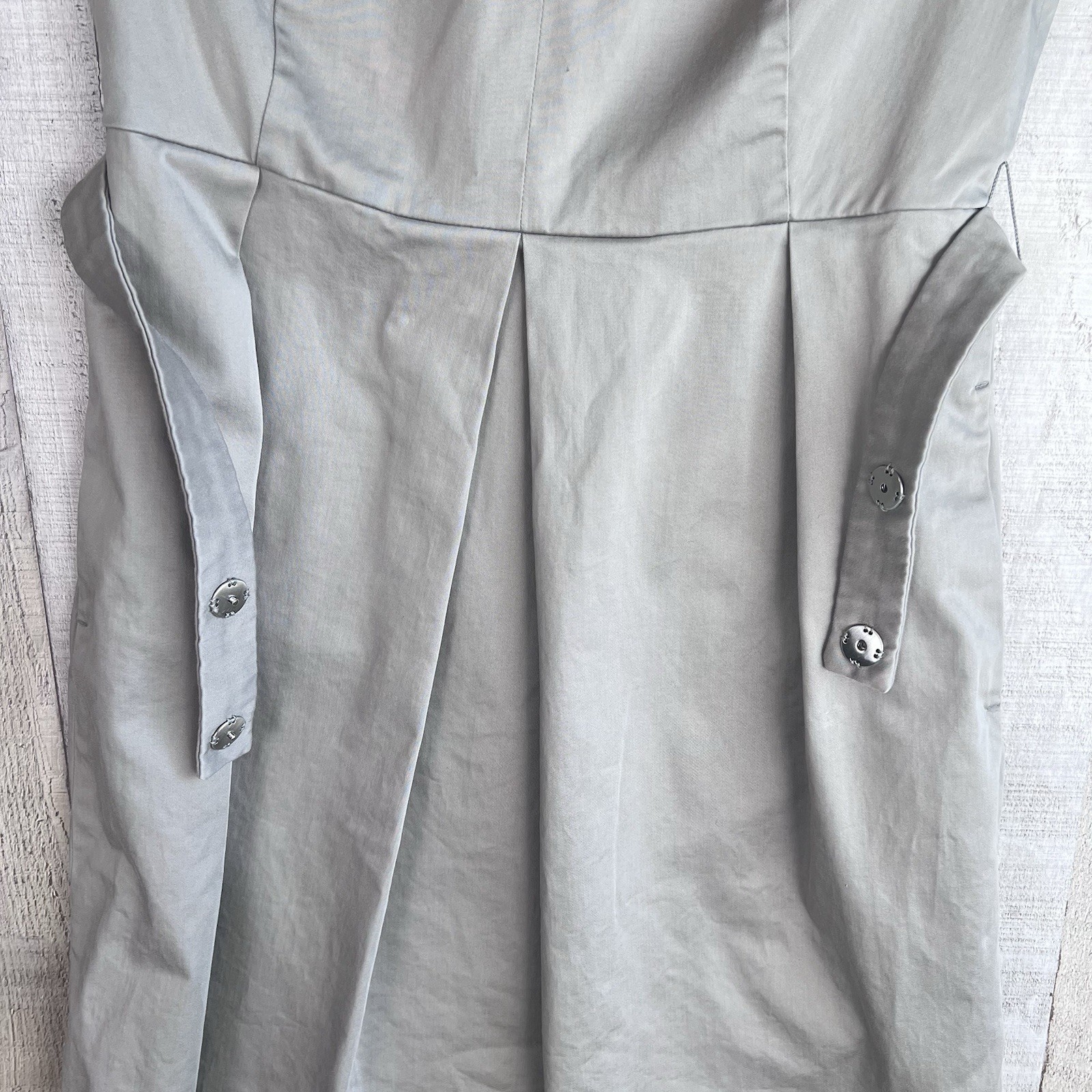 Max Mara Weekend FANELLO A Line Dress Women Size 40/ US-8 Dove Gray Pleated Belt