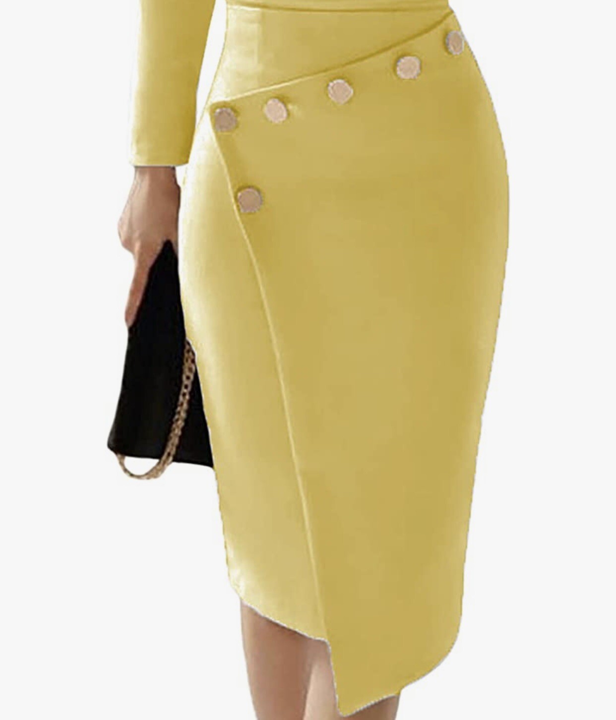 Women’s deep vneck casual work bodycon cocktail party pencil midi dress