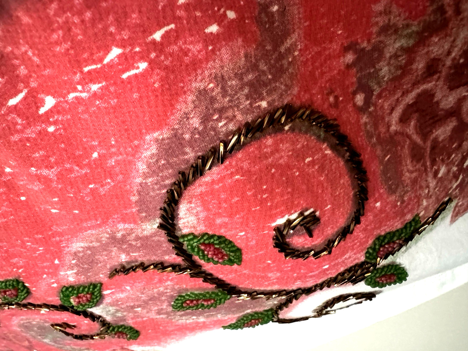 Double D Ranch Beaded Embroidery Crochet Novelty Print DRESS MEXICO Mother Mary