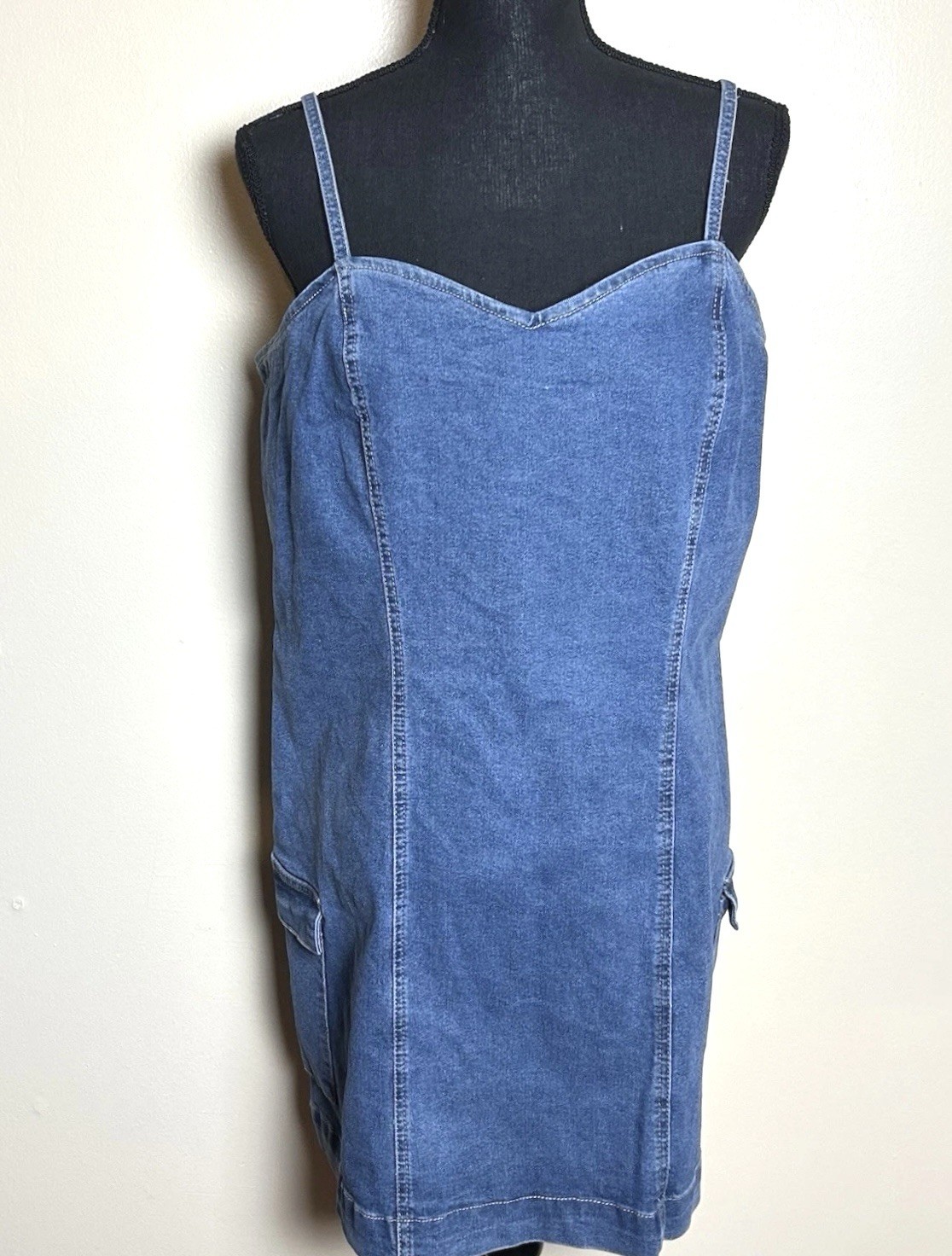 Celebrity Pink Womens Denim Blue Wash Dress Size XXL Pre Owned Good Condition