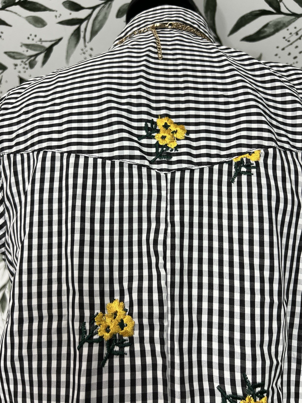 Mile Gabrielle Button Down Sunflower/Sundress Sz S Embroidery Summer Pockets