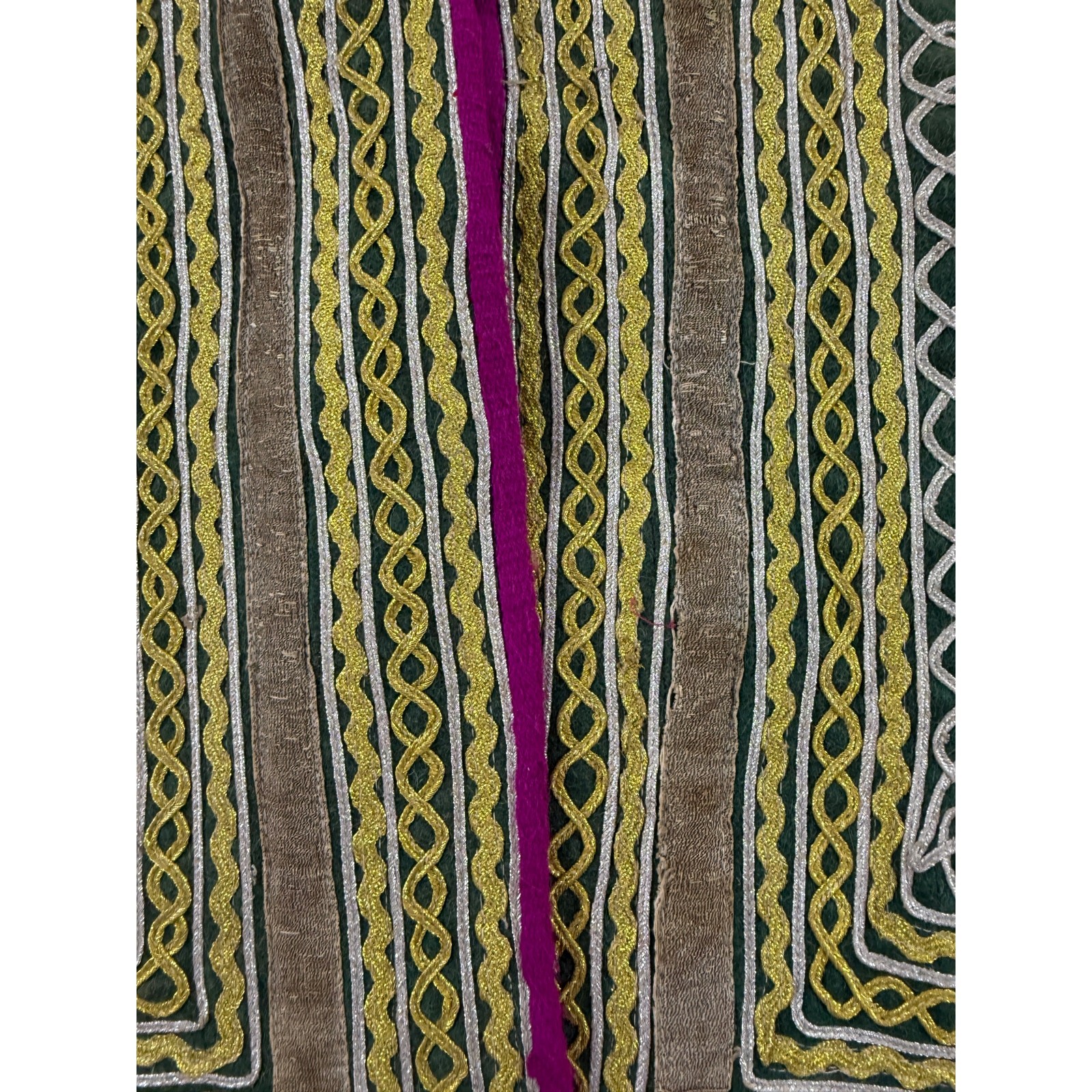 Vintage Afghan Embroidered Tribal Wool Ethnic Chapan