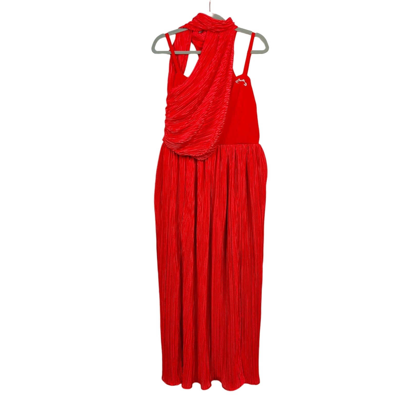 Hot Topic Her Universe Disney Cruella Red Dress Womens Large Red Gown Maxi