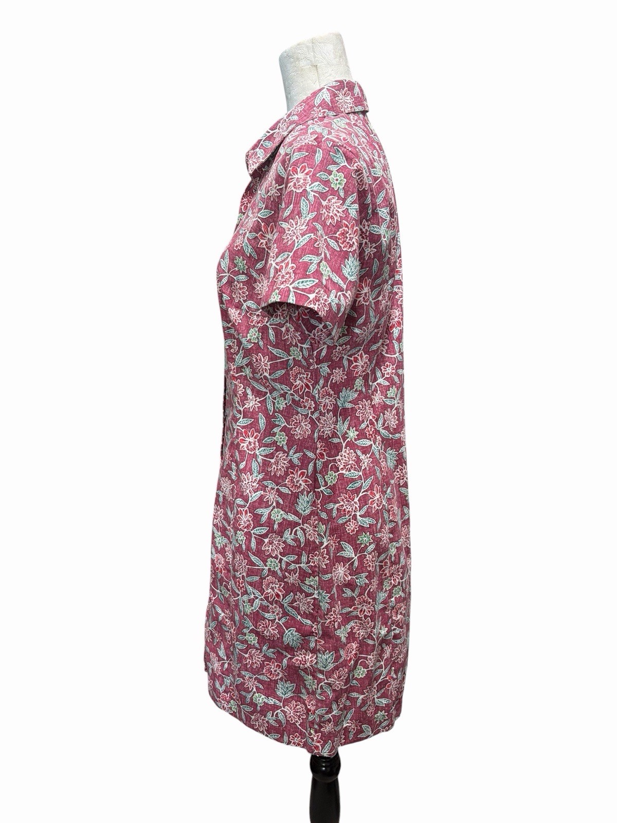 Reyn Spooner Retro Dress Pink Floral Hawaiian Fitted Limited Issue Size 6 Rare