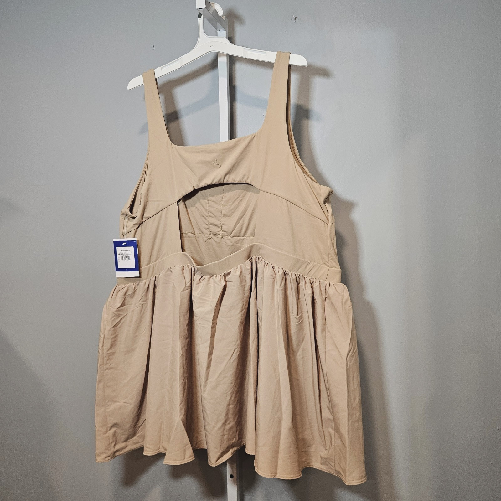 NWT JoyLab Size 4X Tan 1-Piece Activewear Dress w/Built-in Shorts & Pockets