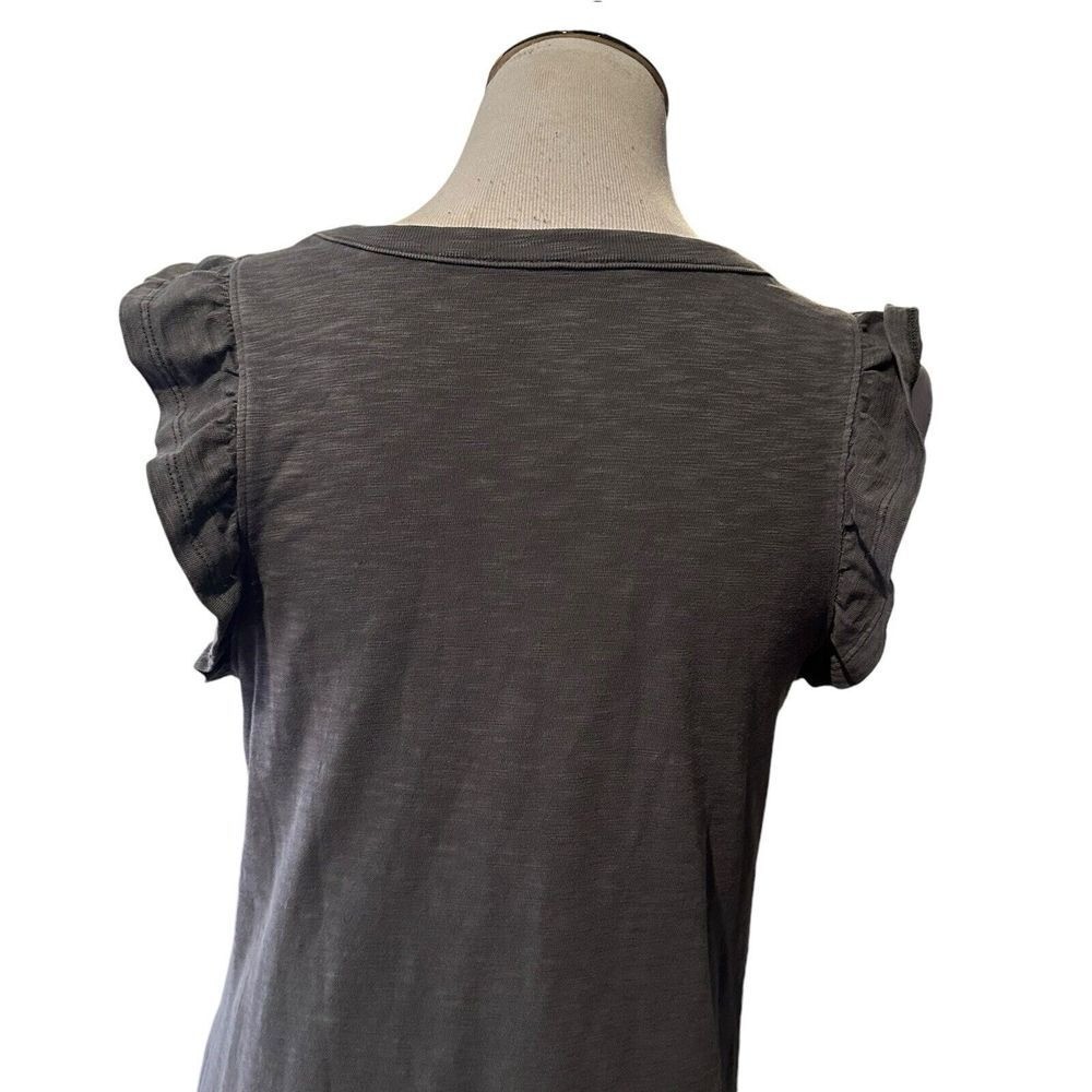 Universal Thread Midi Maxi Dress Ruffle Sleeve Size S Gray Distressed Minimalist