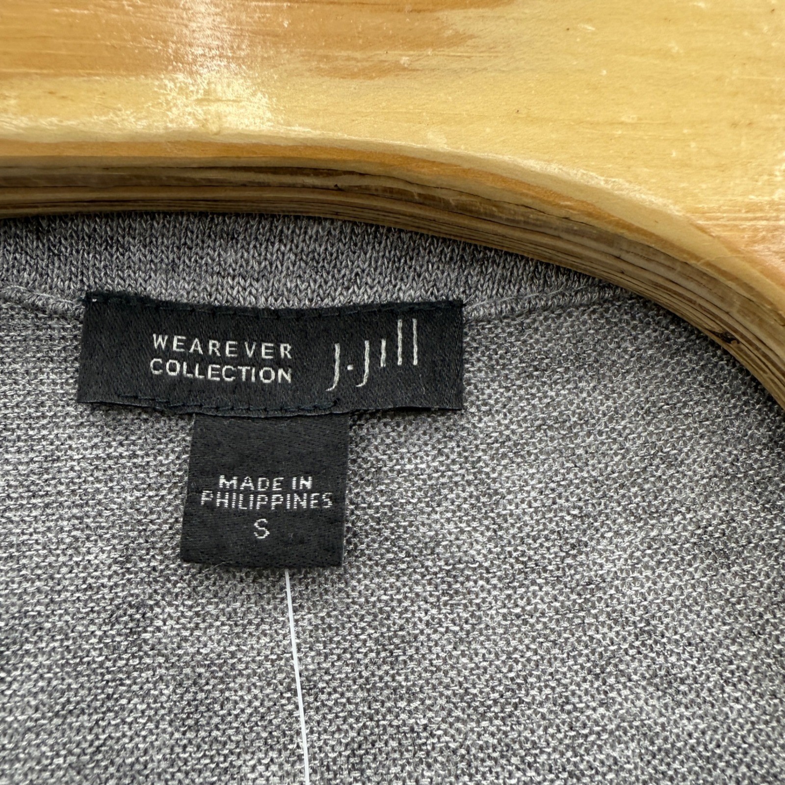 J.Jill Wearever Collection Size S Small Gray Button Front Long Sleeve Dress