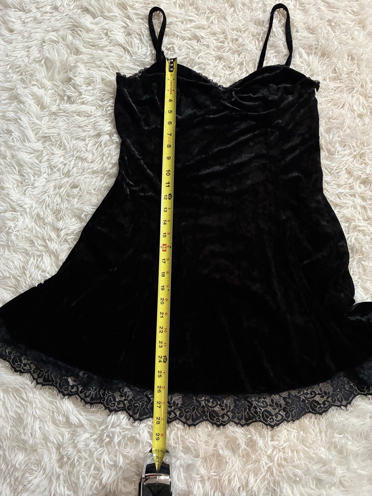 Hot Topic Mall Goth Witchy Whimsigoth Grunge Alt Emo Velvet Slip Dress Black M