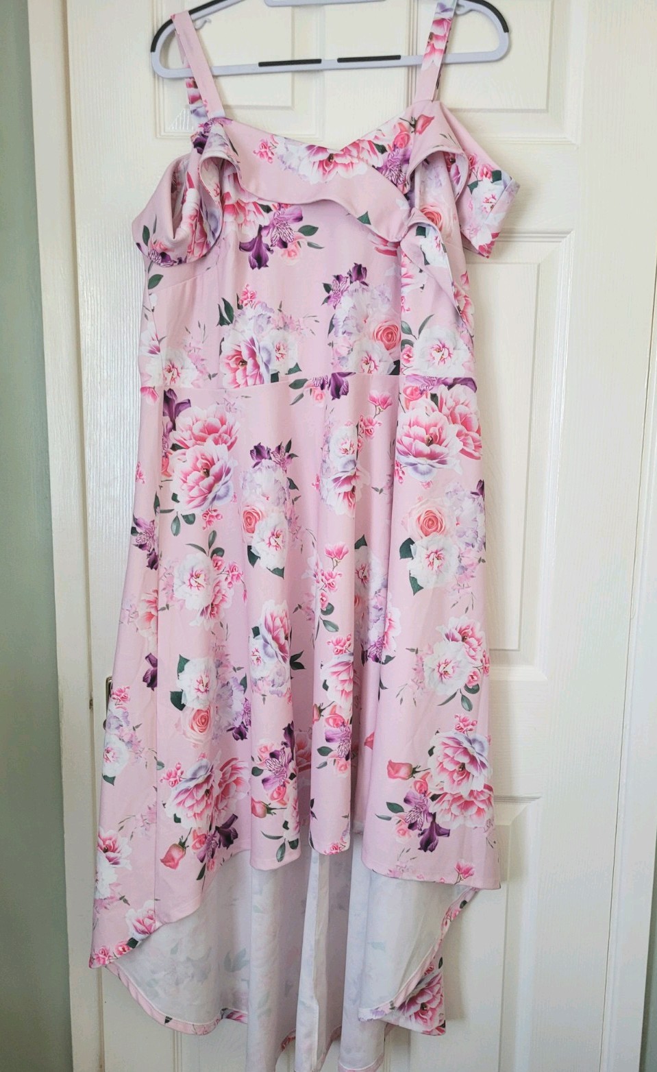 Womens Yours London Size 24 Pink Floral Dress Worn Once Excellent Condition