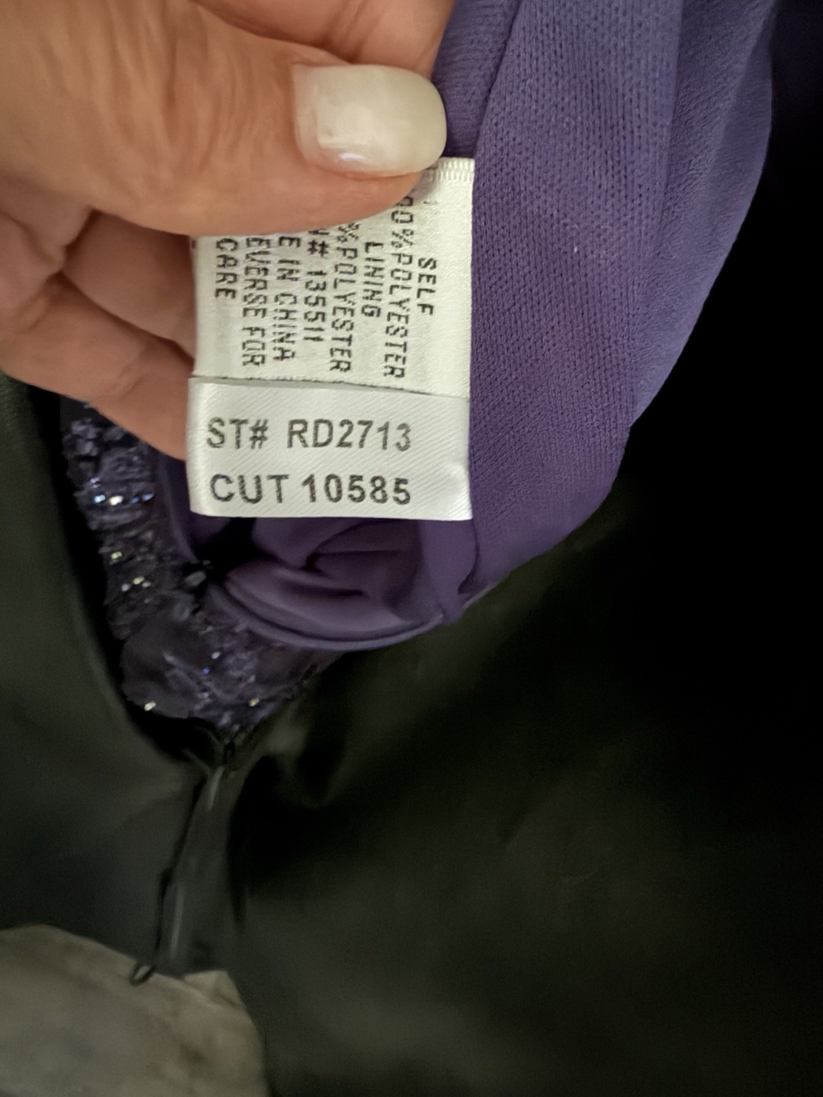 Rina Di Montella Size 6 RD2713 Women’s Navy Dress NWT But Altered To 5’ 1”