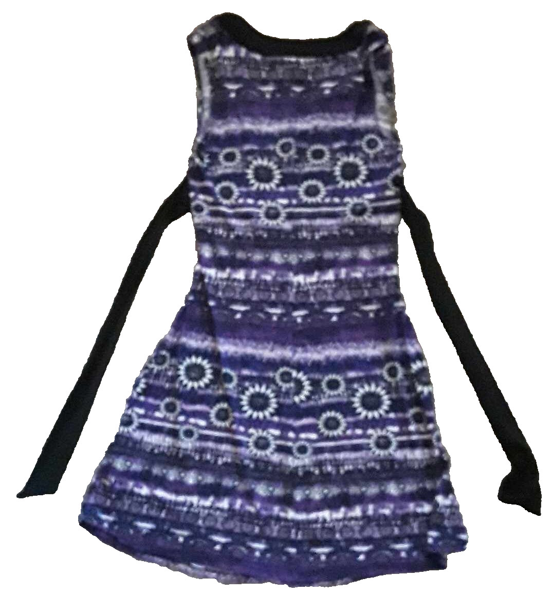 A. Byer Purple Sundress Small Boho Artsy Fairy Cowgirl Daisy Belt Tie Stud Flora