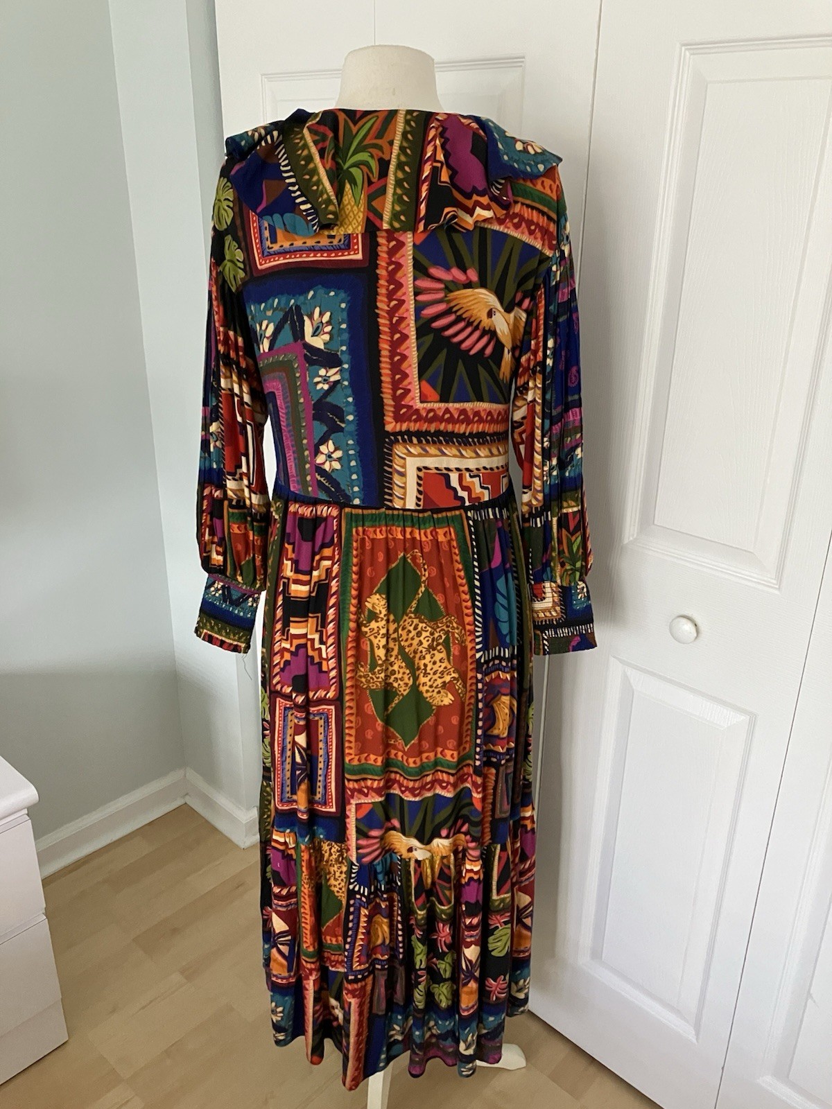 Farm Rio Patchwork Tapestry Ankle Dress Size X Small