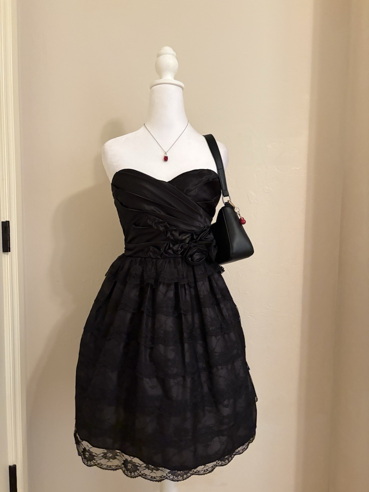 Y2K Black Strapless Dress