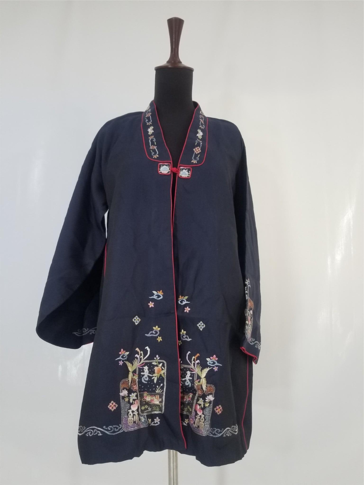 Vintage Traditional Korean Silk Brocade Embroidered Hanbok Jacket