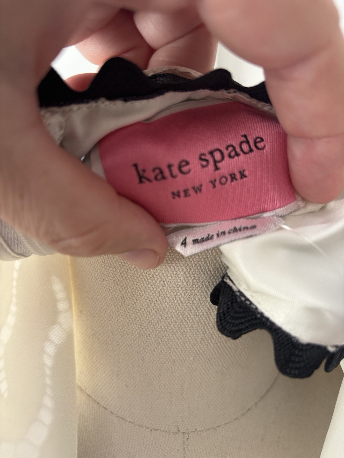 Kate Spade Black And Cream Size 4 Sand Dunes Pace Shift Dress