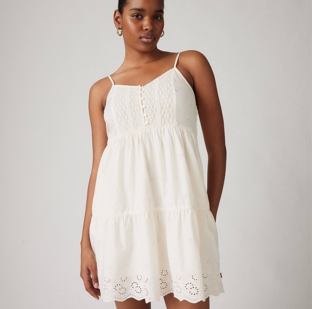 Levi’s Women’s Cora Sleeveless Mini Dress Size S Whisper White