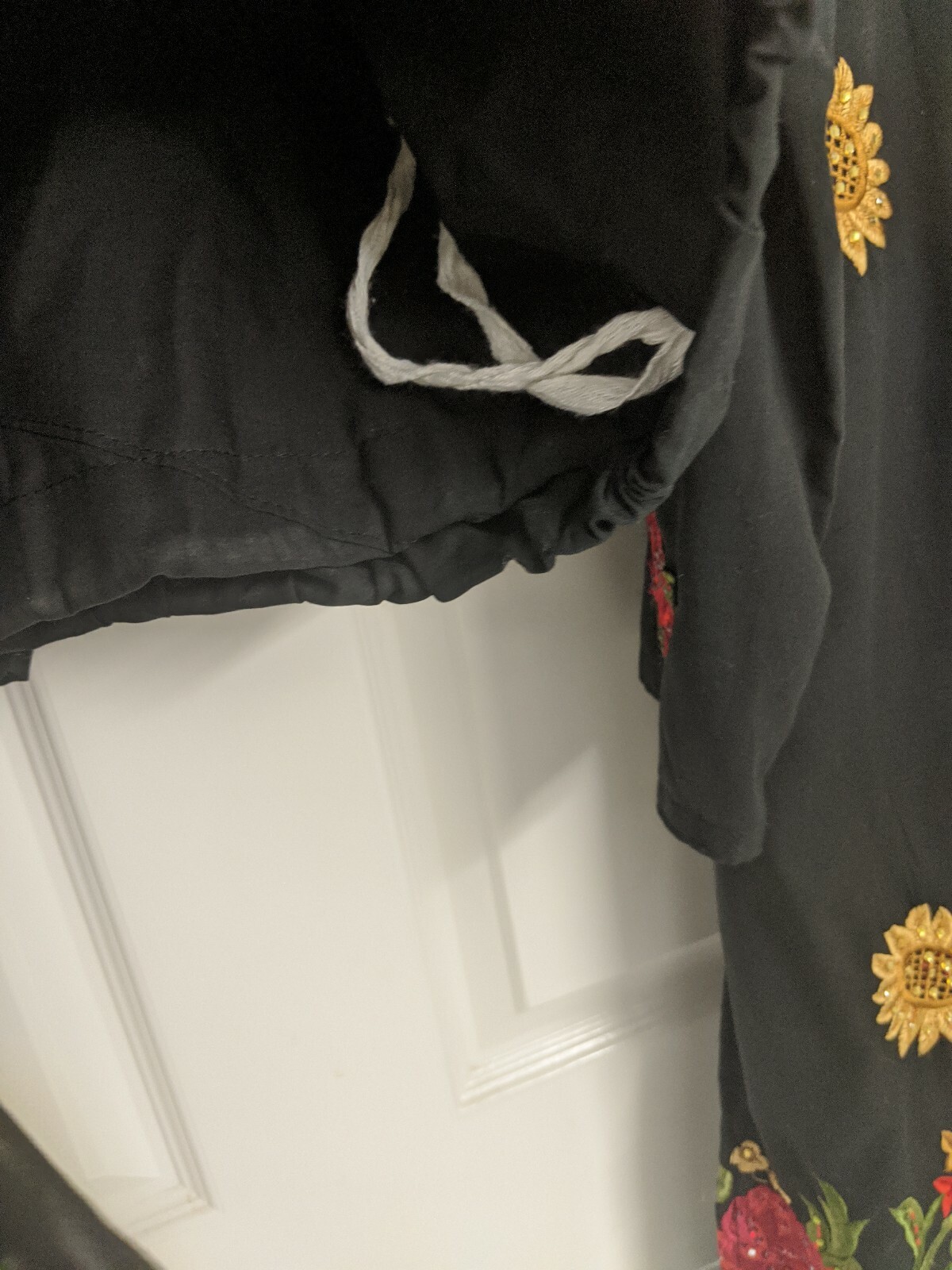 Pakistani Shalwar Kameez Indian black Floral embroidered Salwar Khamiz Suit bead