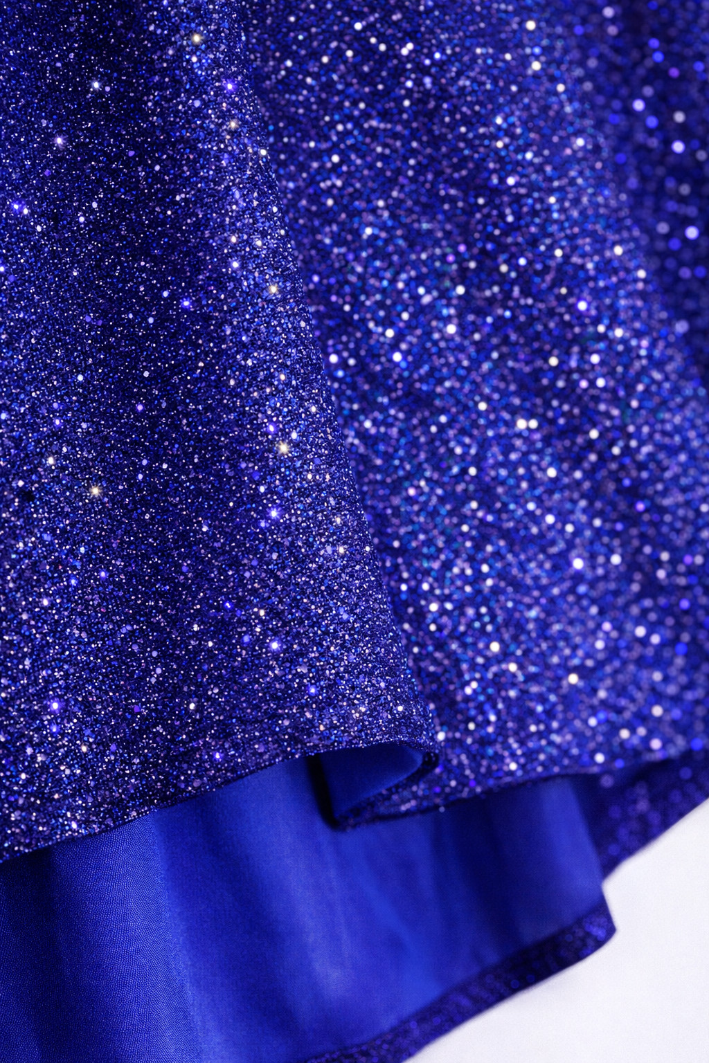 Blue Glitter Mini Dress Women Size M Spaghetti Strap Party Club Fit Flare