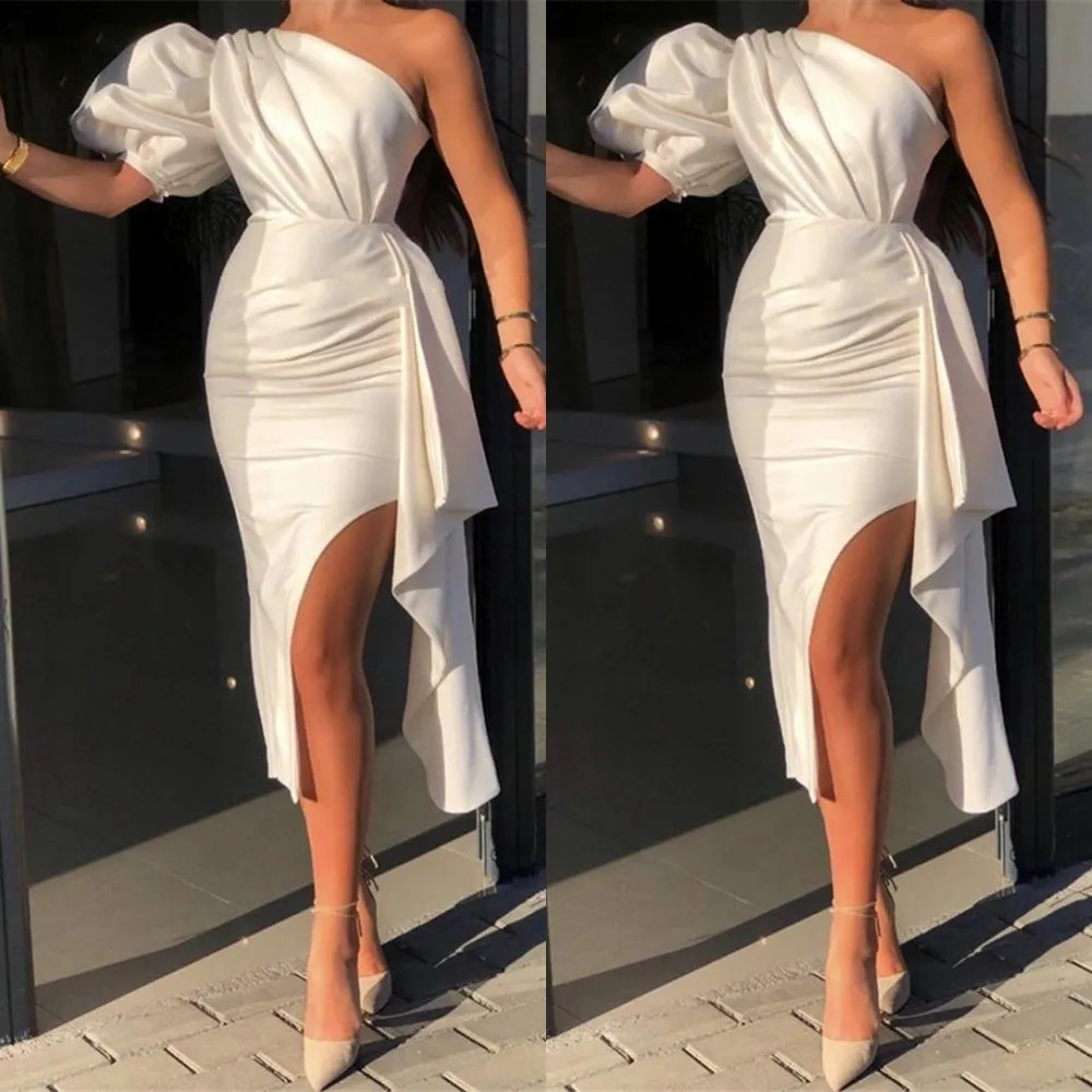 Sexy Short Cocktail Dresses Tea Length Side Split Party Prom Homecoming Gowns