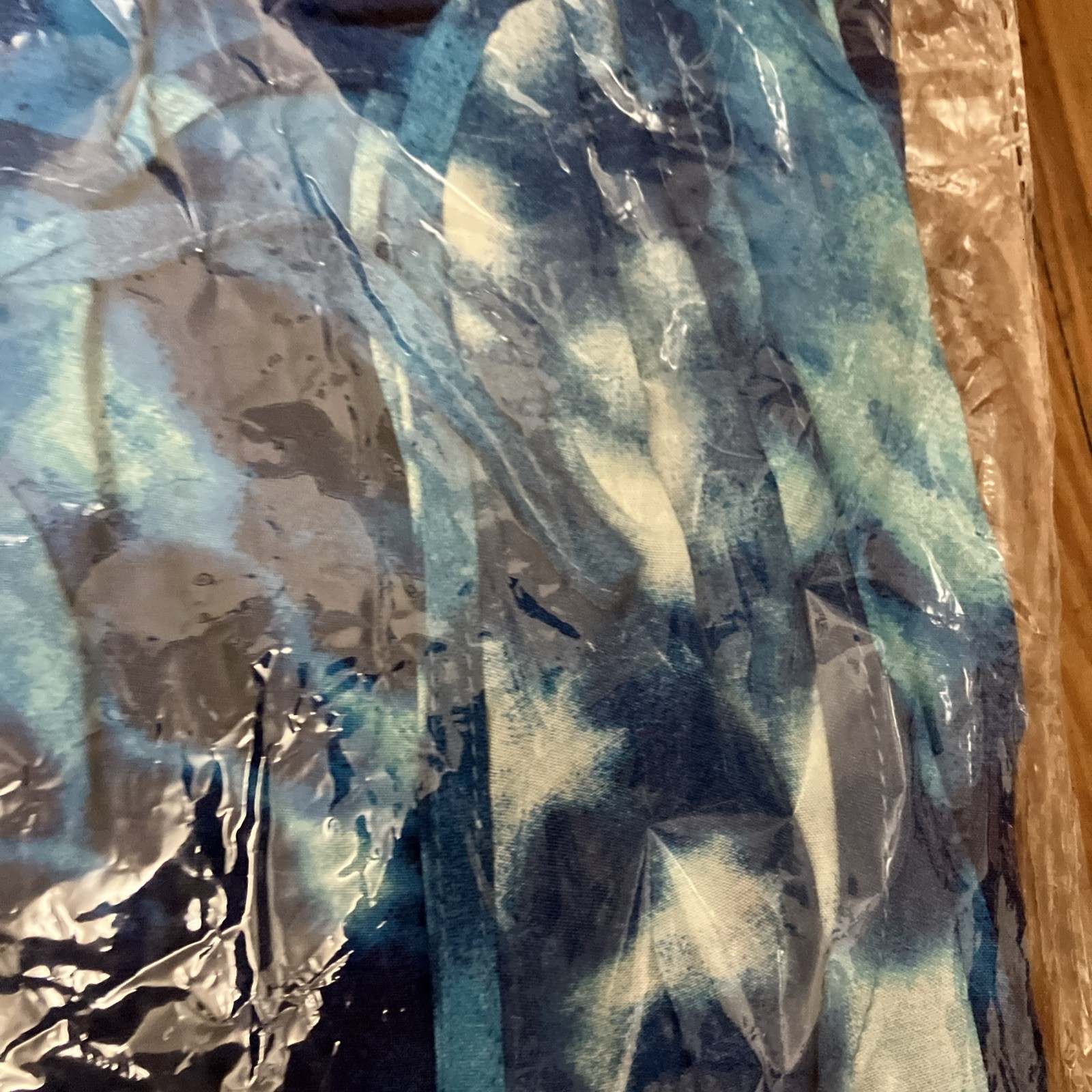 Suzanne Betro Womens Blue Tie-Dye Tie-Back Double Scoop Sleeveless Dress Size 4X