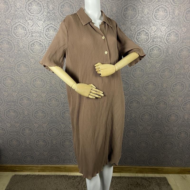 Women ARKET dress brown polyester 40/L/48