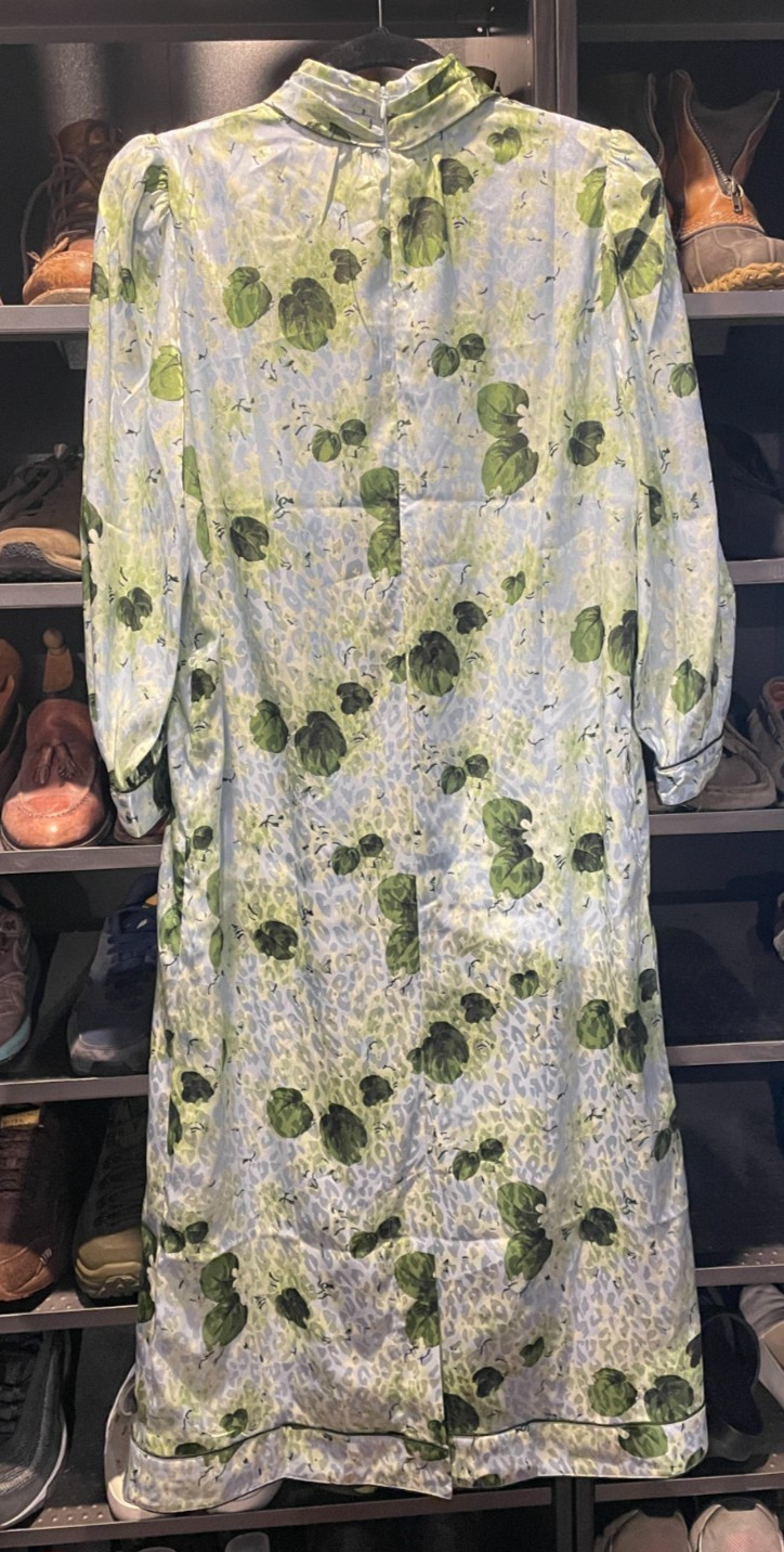 Tuckernuck Medium Hydrangea Blooms Faven Dress Floral Long Sleeve Midi