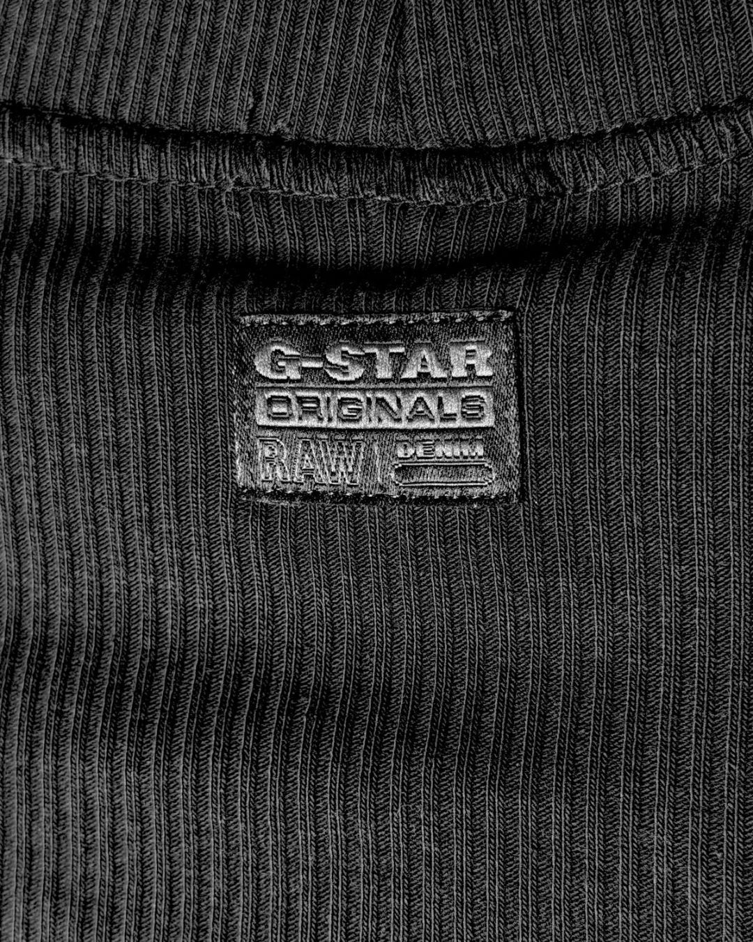 G-Star Raw Slim Rib Long Sleeve Mock Neck Dress | Dark Black | XS | NWT