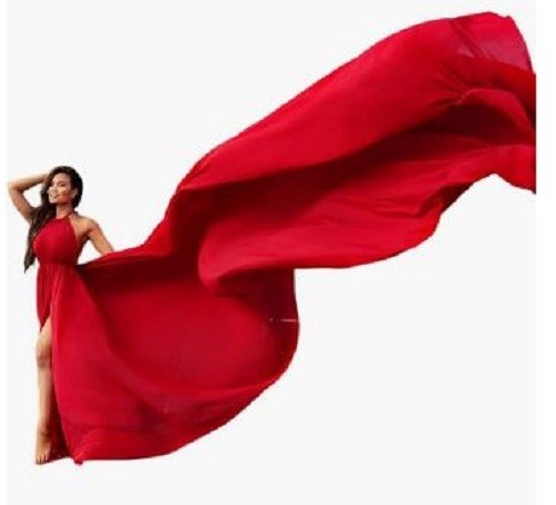Halter Neck Long Satin Flying Flowy Dress, Long Train Santorini Dress