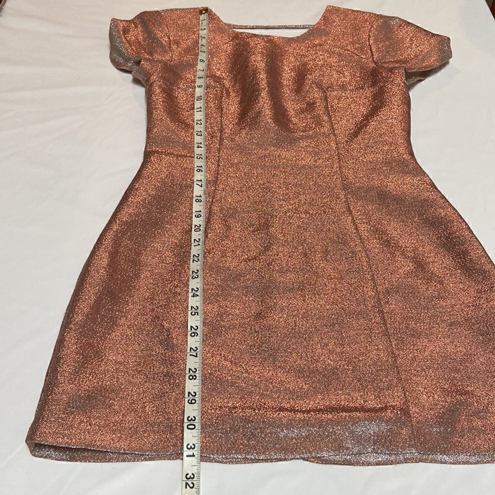 Express Rose Gold Metallic Shimmer Open Back