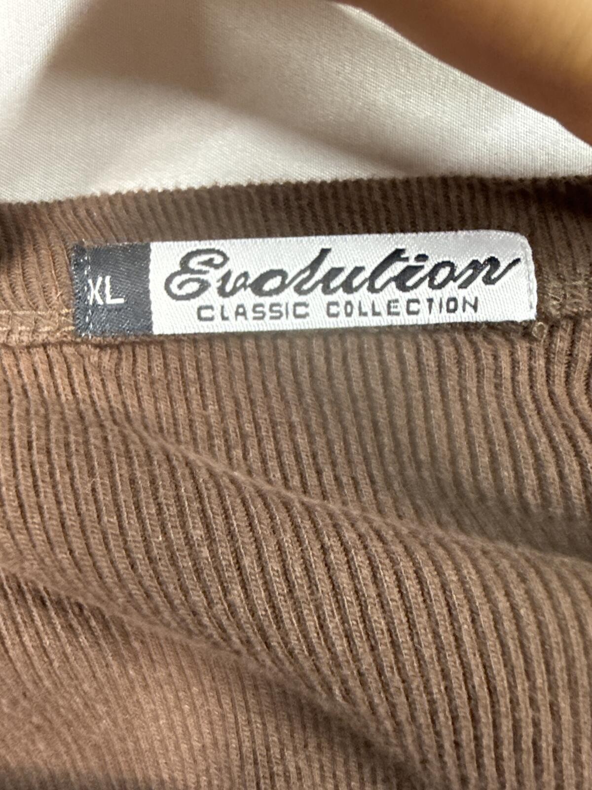 Evolution Classic Collection Brown Ribbed Knit Tank Top XL