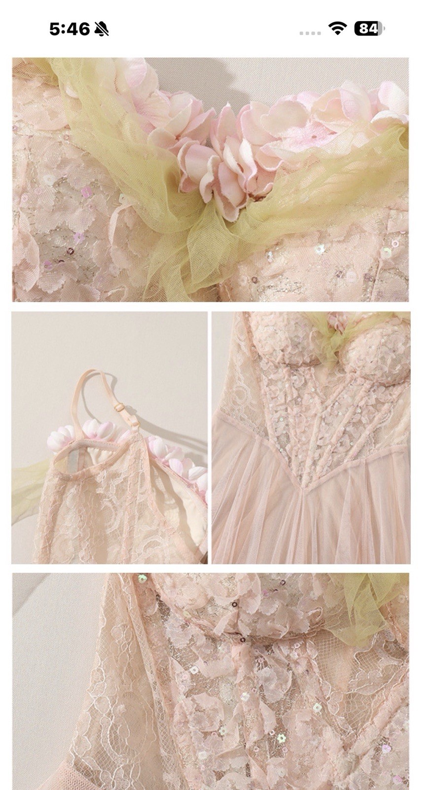 LaceMade -Sweet Heart Pink Romantic Sweet Tulle Princess Lolita SZ XL runs small