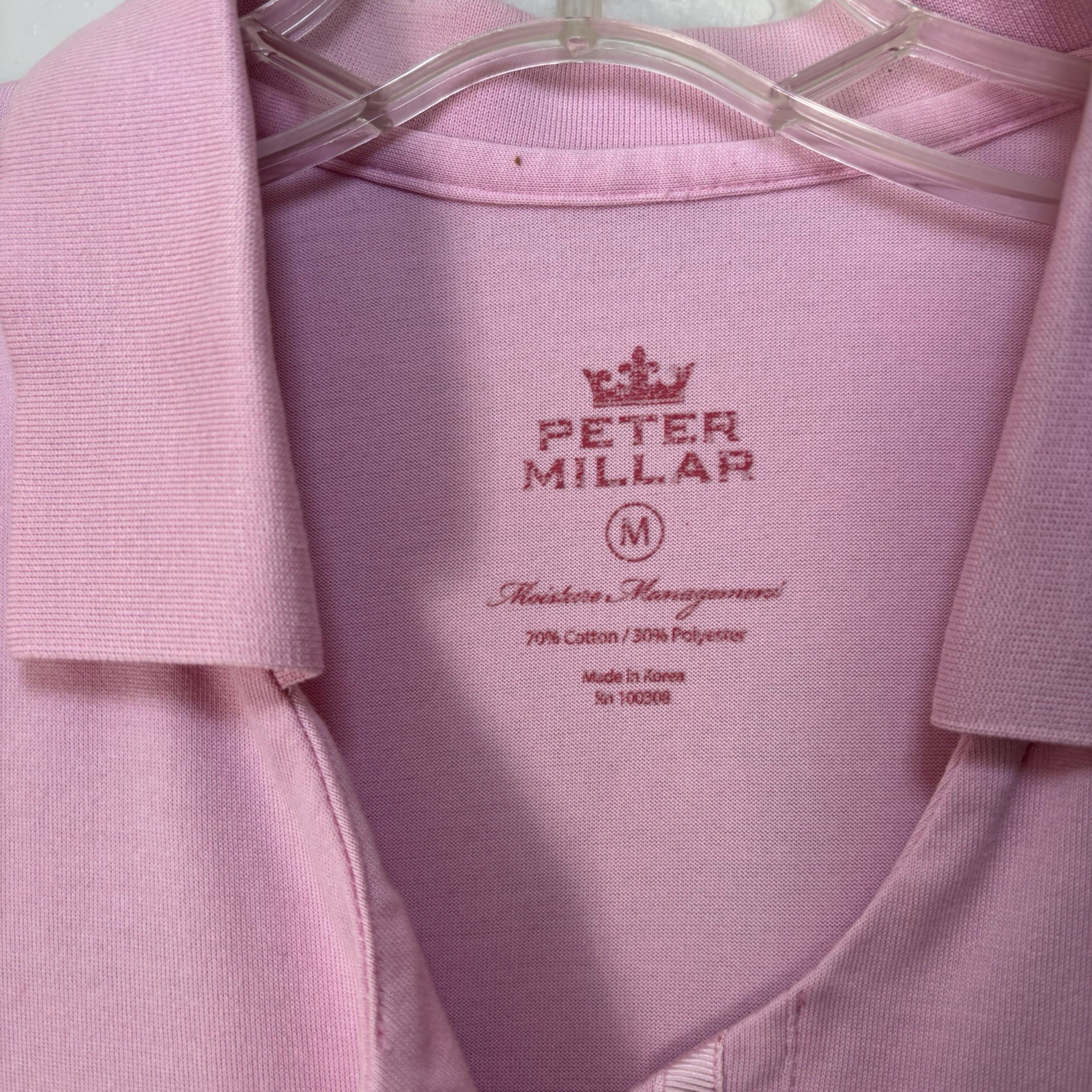 Peter Millar Womens Pink Performance Golf Dress Medium Polo Collared Sleeveless