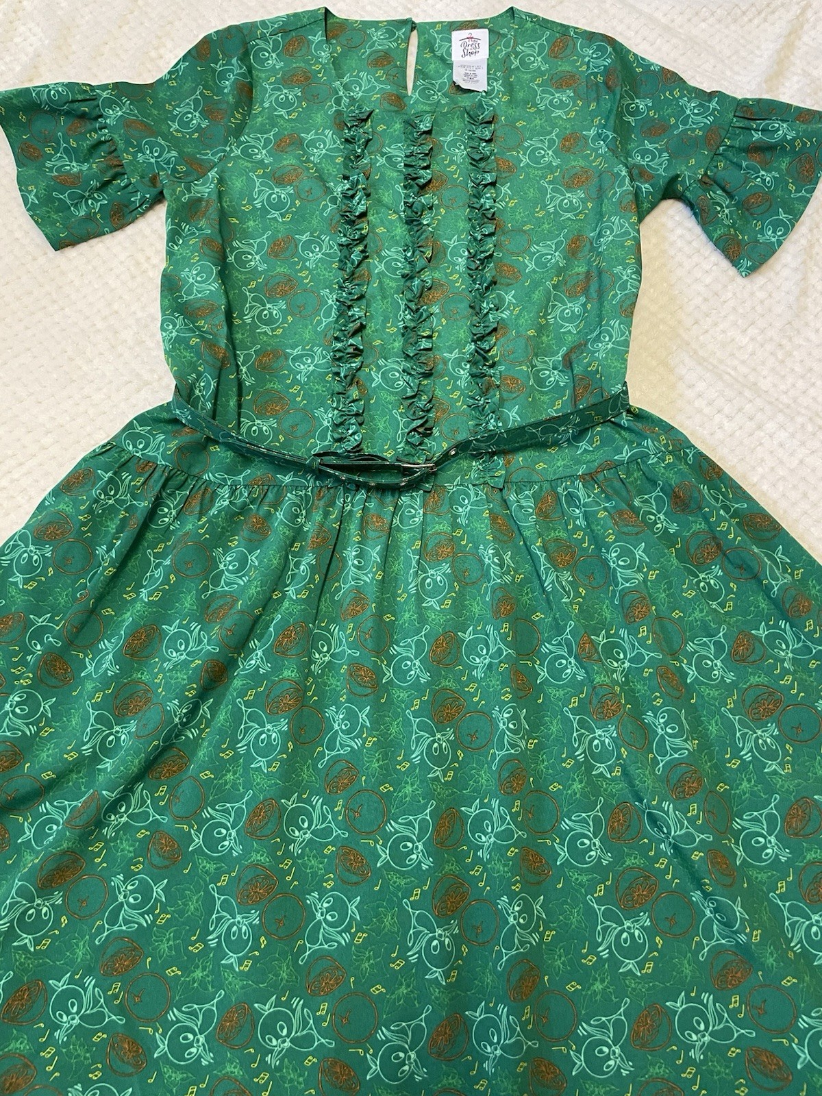 Disney Parks The Dress Shop Orange Bird Drop Waist Dress Size Small