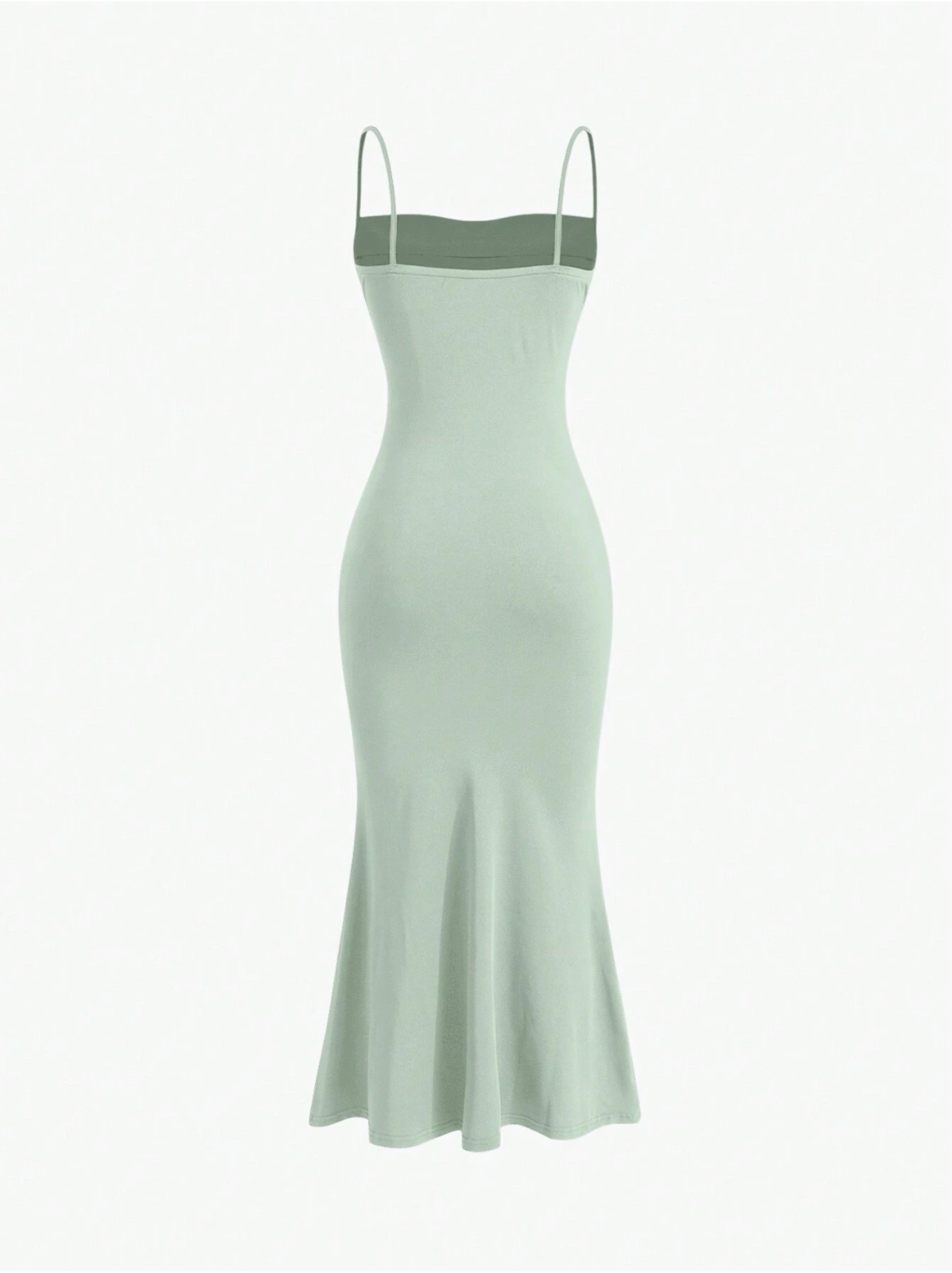 Mint Green MOD Solid Ruched Mermaid Hem Cami Dress Sz XS S M L