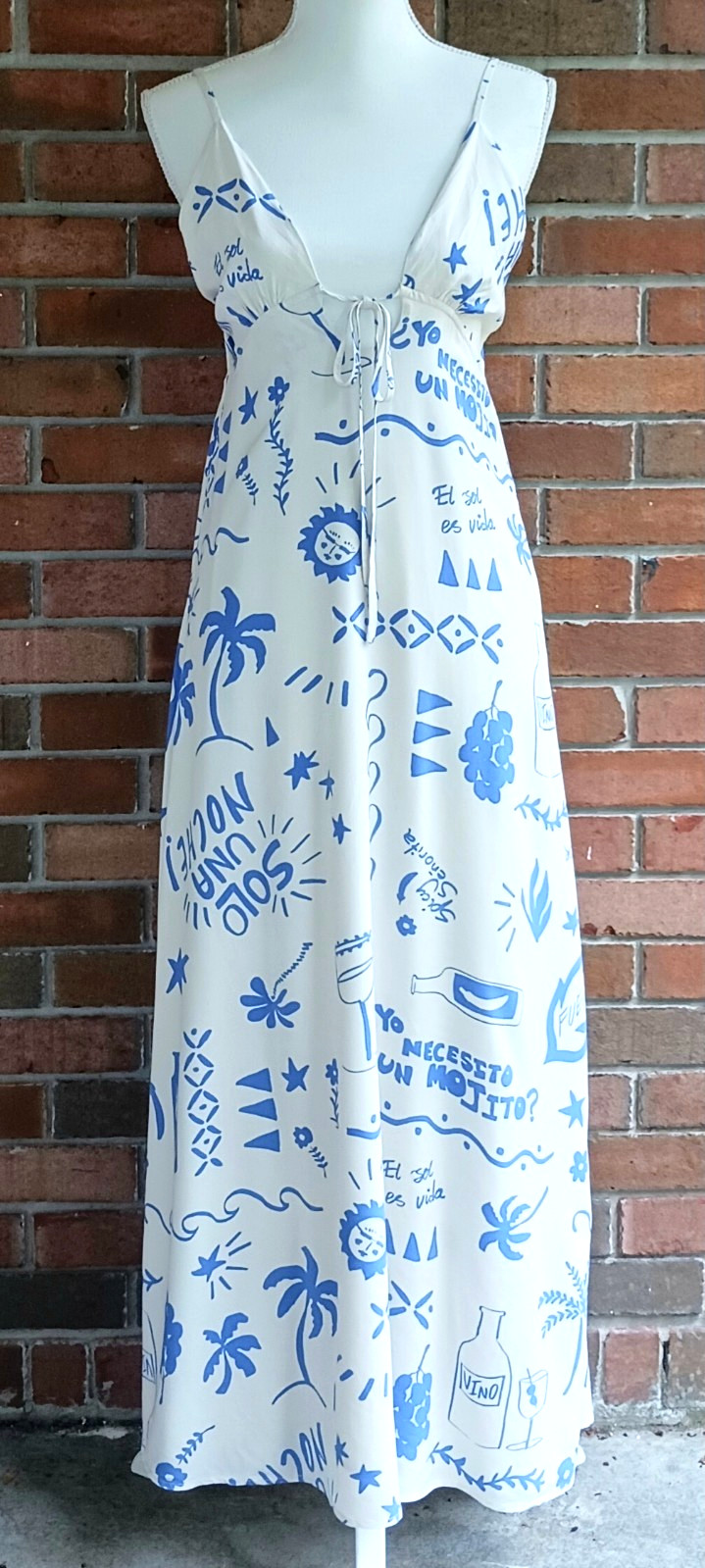Paper Heart Australia Maxi Sundress Halter Neckline Sun Beach Cocktails Sz M