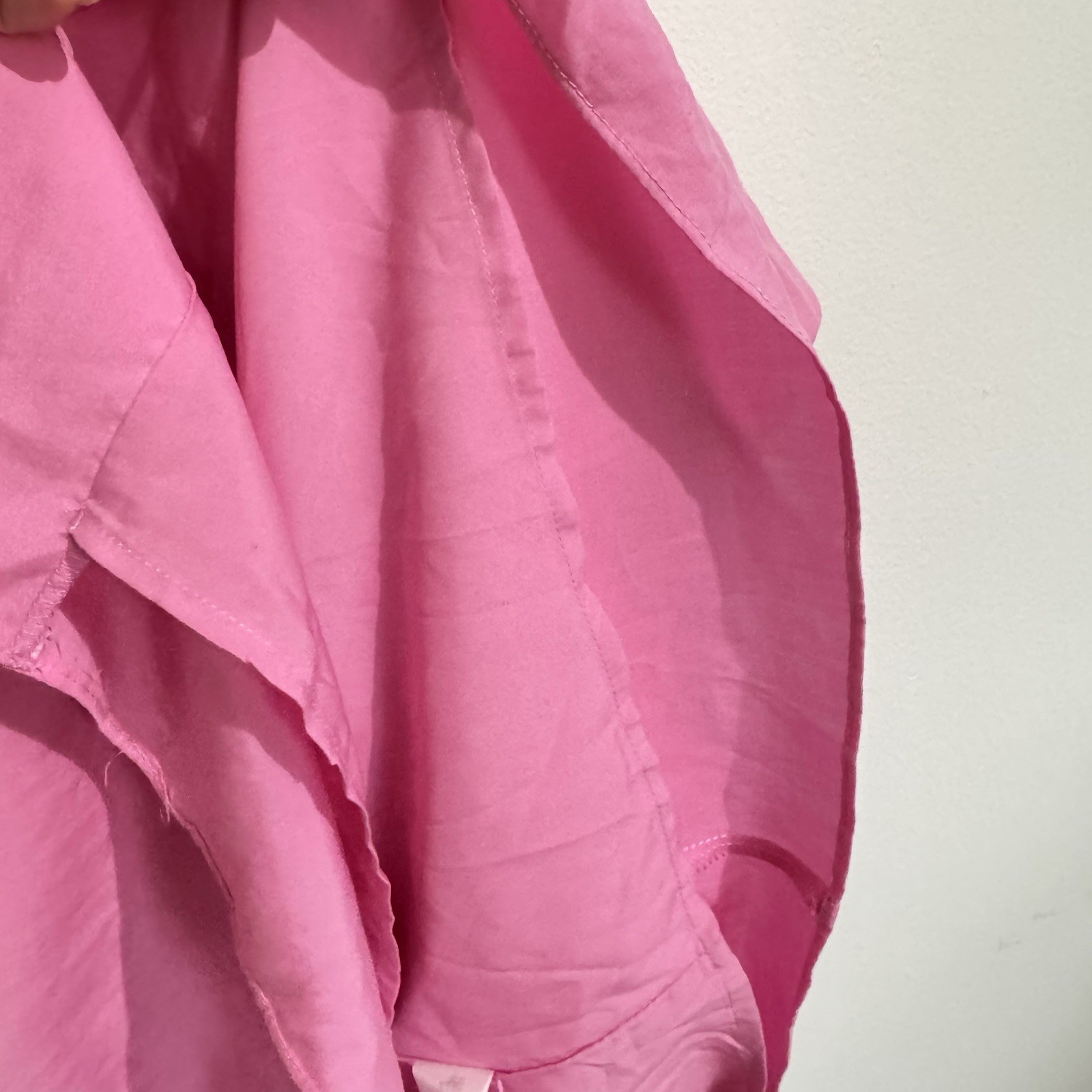 Endless Rose Pink Puff Balloon Sleeve Button Up Shirt Dress Women’s Size Small S