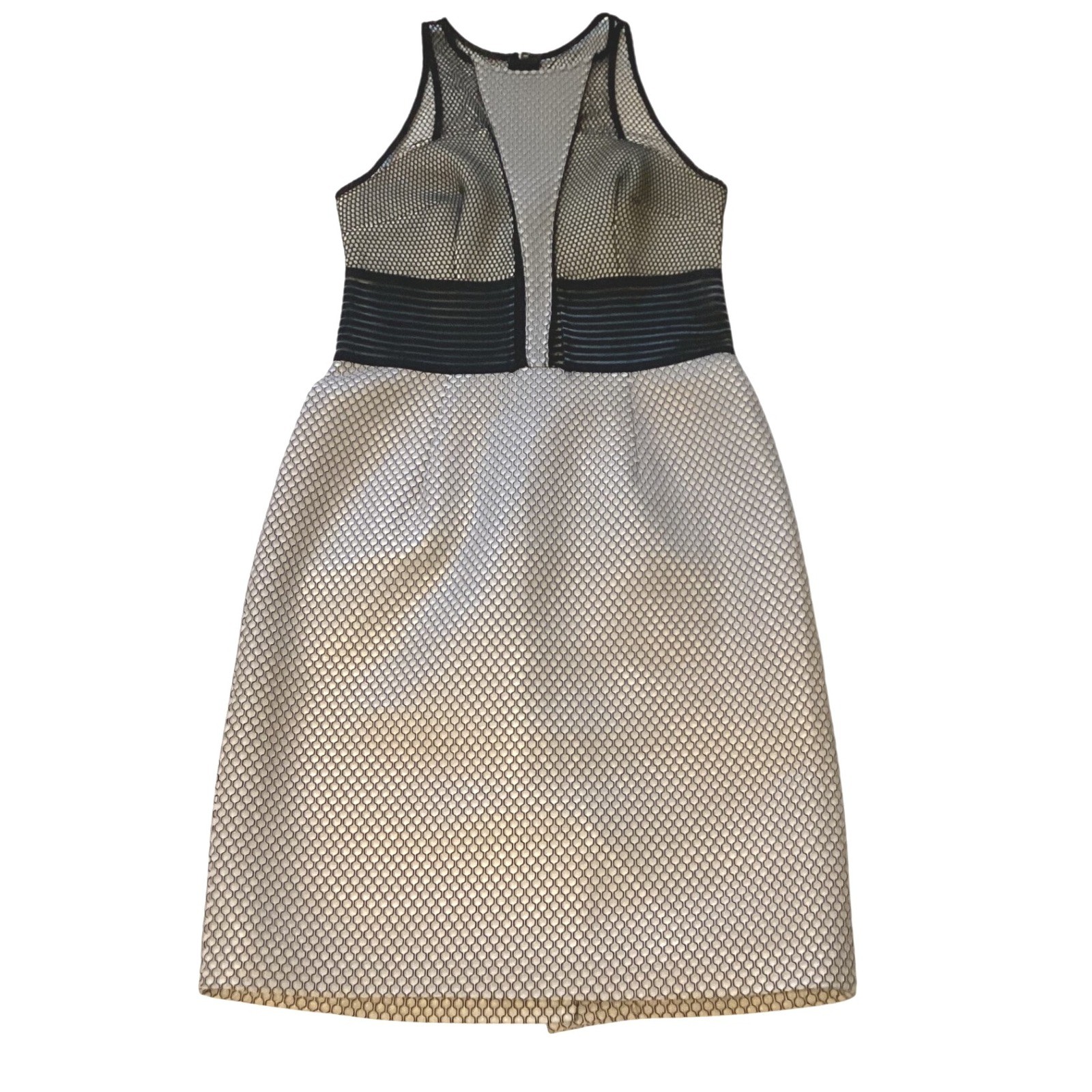 Sachin & Babi Mesh-Inset Sheath Dress – Size 2, Nylon/Spandex Blend