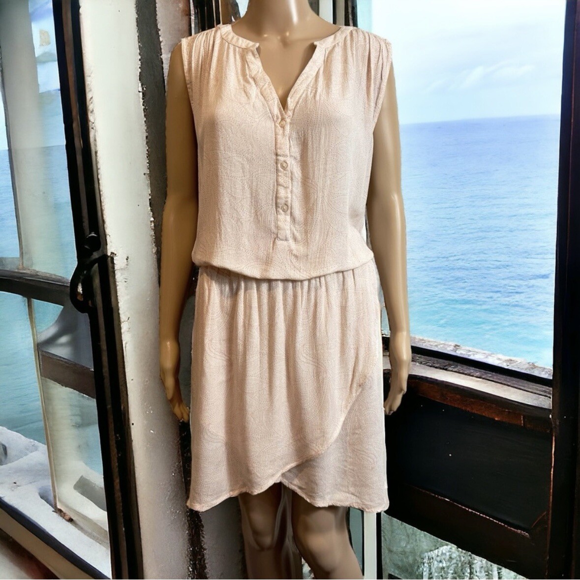 Anthropologie Sparkz Copenhagen Pale Blush Tessa Dress Womens L