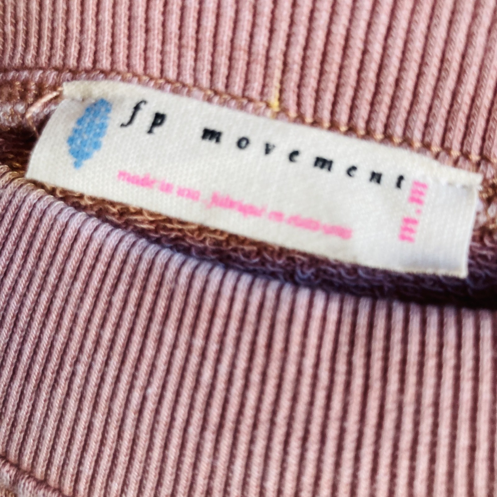 NWOT Free People FP Movement Sweatshirt Dress M Pink French Terry Swing Trapeze