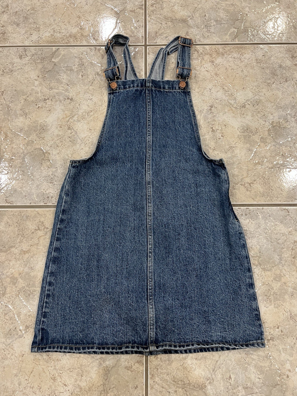 Women’s XS Madewell Blue Jean Denim Overall Jumper Sun Mini Dress