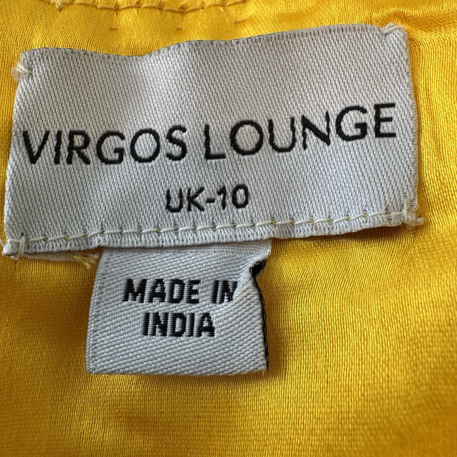 Beaded Golden Yellow Wedding Guest Midi Dress US 4-6 Virgos Lounge UK10