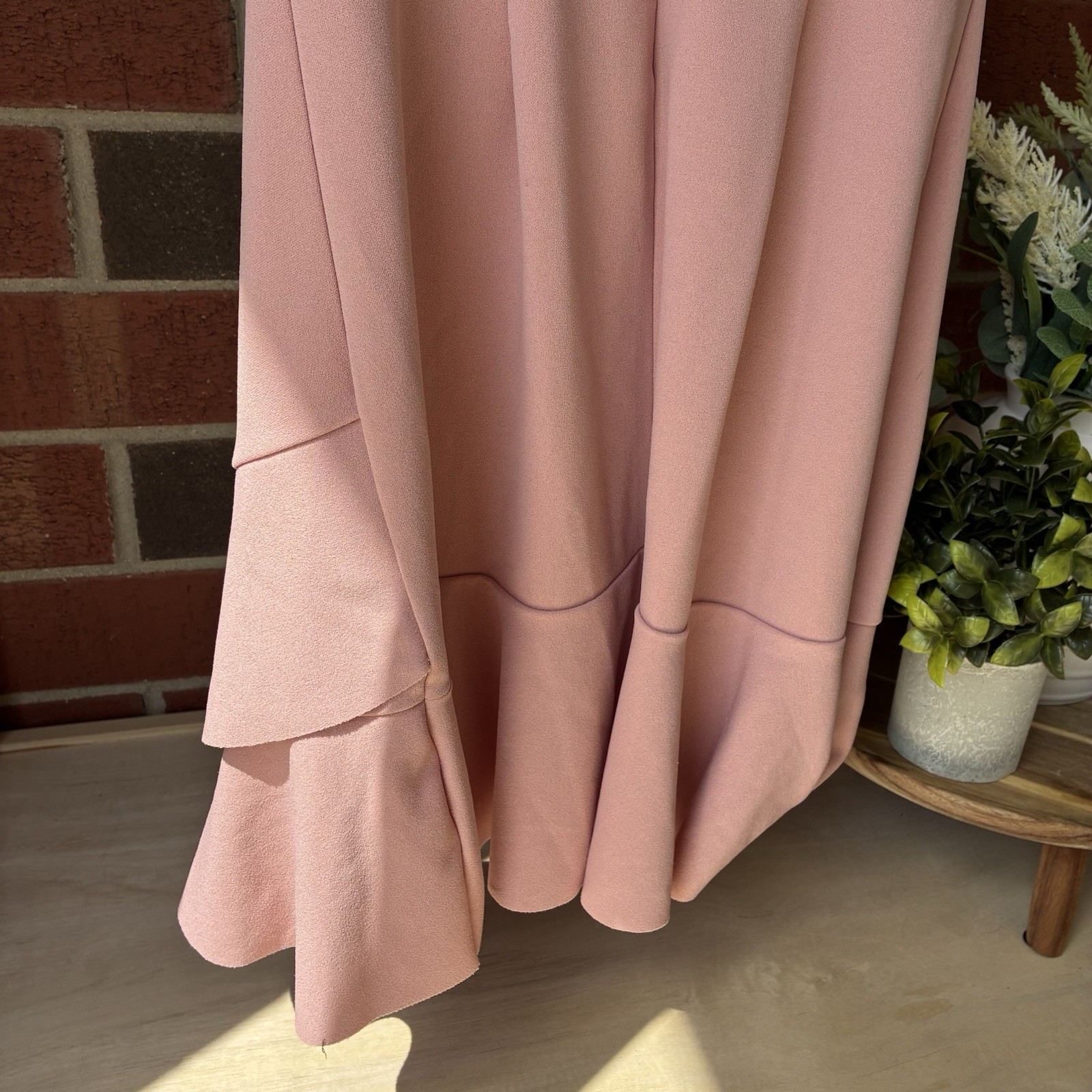 Altar’d State Short Sleeve Fit & Flare V Neck Dress Size Med Rose Pink Feminine