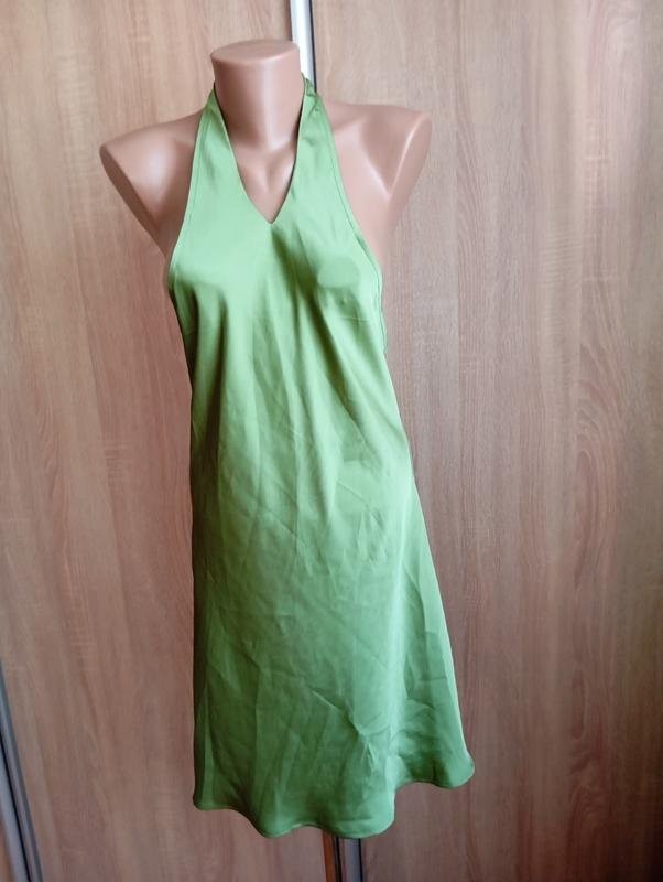Women Cotton On Dress Green Polyester 32 / XXS /