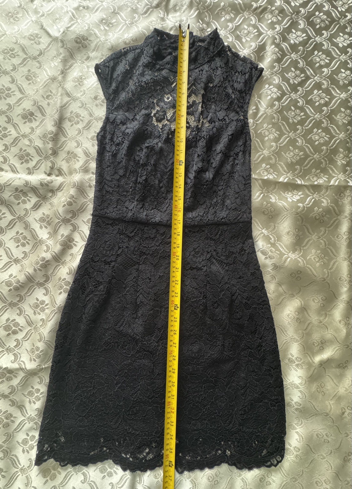 Le Château Black Lace Open Back Cocktail Dress NWT Small Made in Canada