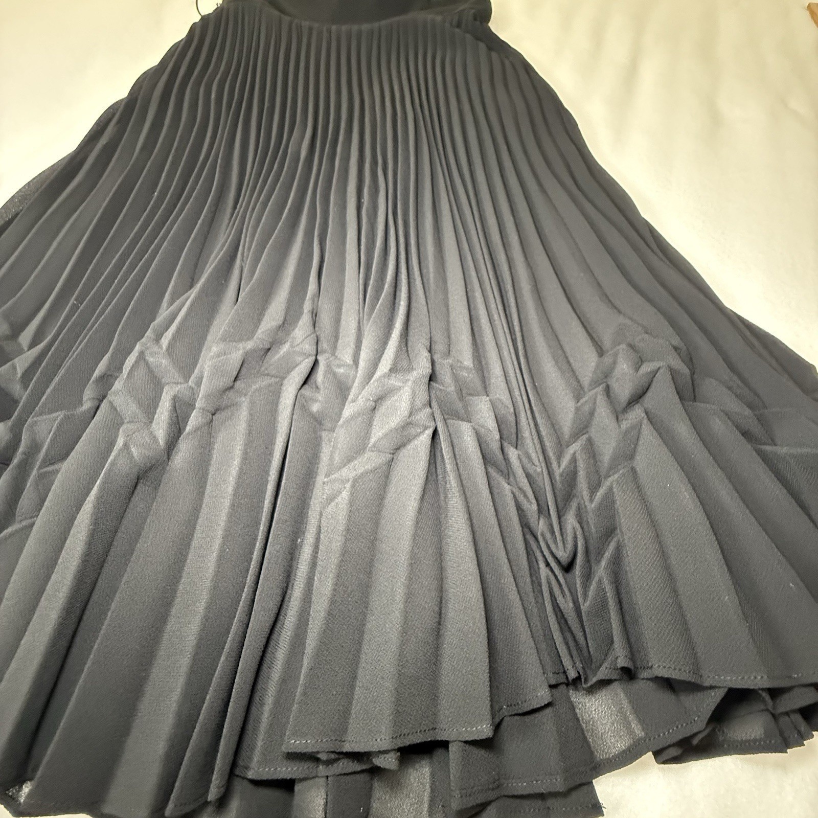 VTG 80’s-90’s O.Suzanne Black Accordion Pleated LBD Formal Size 4 Whimsigoth