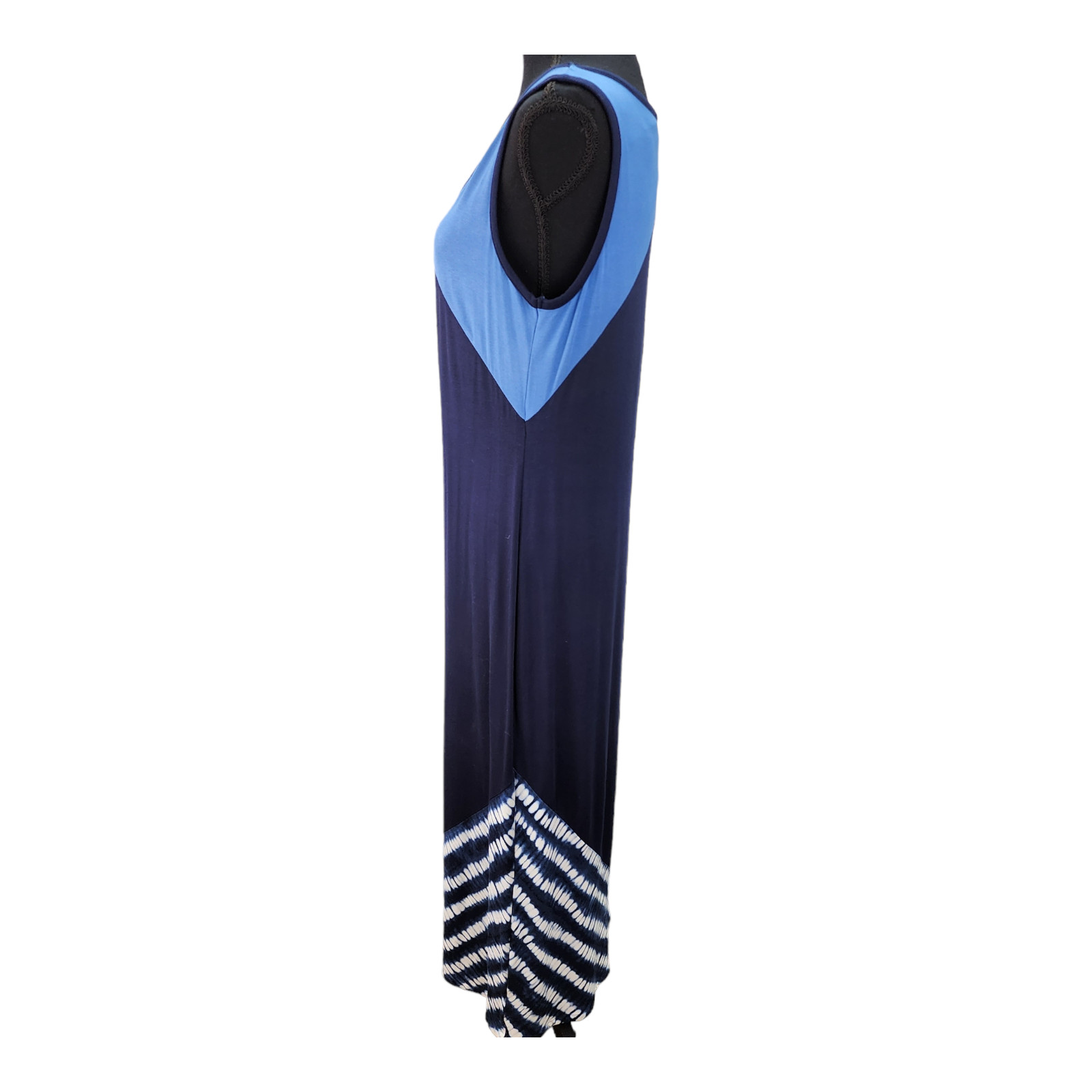 Style Co Bodycon Maxi Dress Juniors Medium Blue Sleeveless Stretch Sundress Sexy