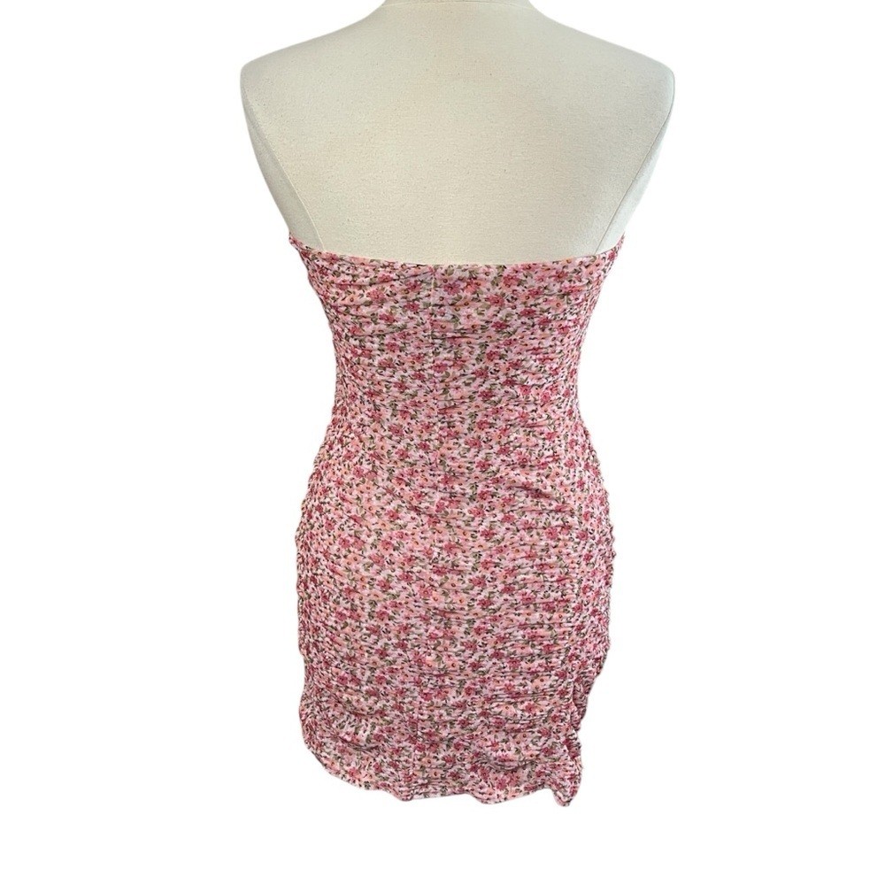 MISCREANTS x REVOLVE Cupid Ruched Mini Dress in Dusty Rose Ditsy Floral