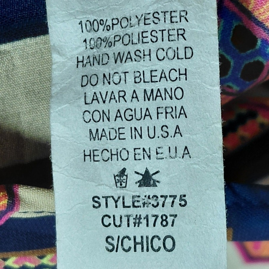 CY Made in USA Mini Asymmetrical Hem Chiffon Halter Dress Women Size S